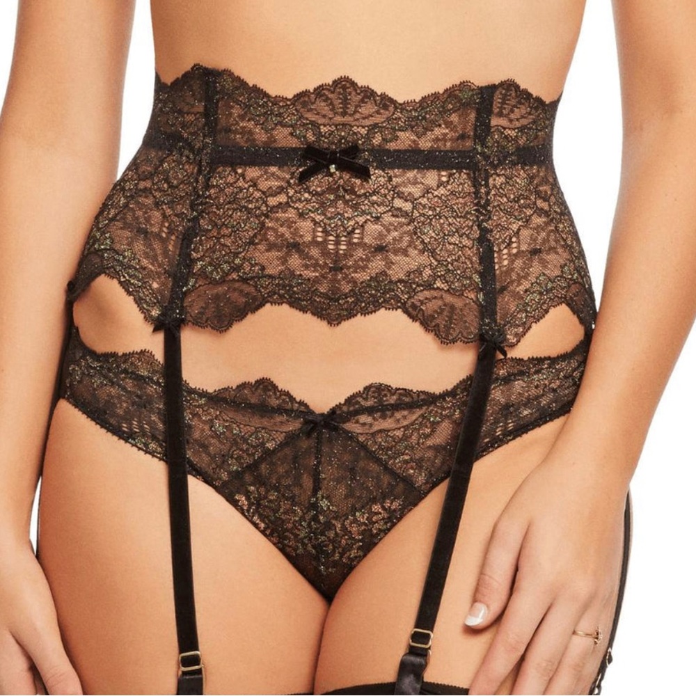 Dita Von Teese Black Lurex Garter Belt